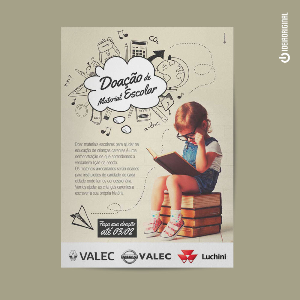 cartaz-doacao material escolar