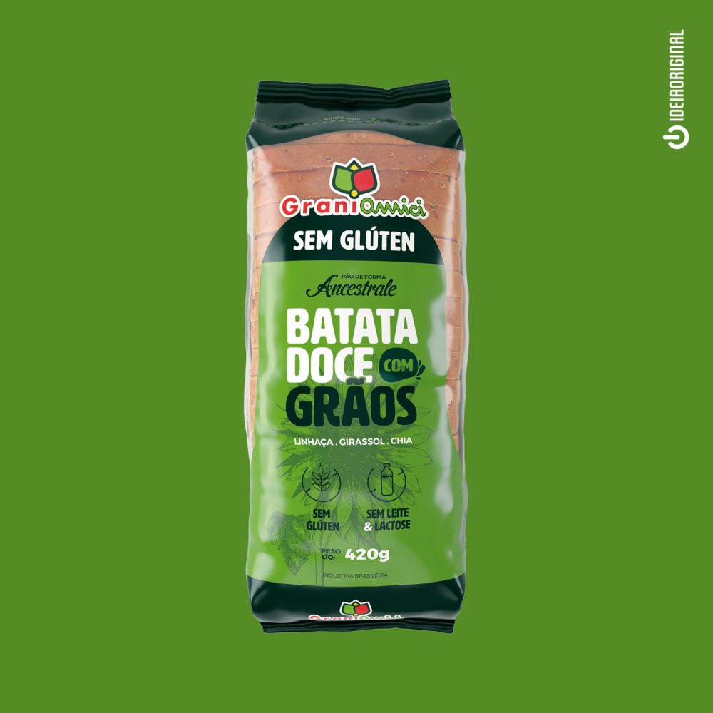 pão batata doce com grão - graniamici